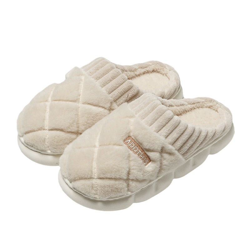 Demi-season slippers, men's fleece warm footwear for beloved for pregnant