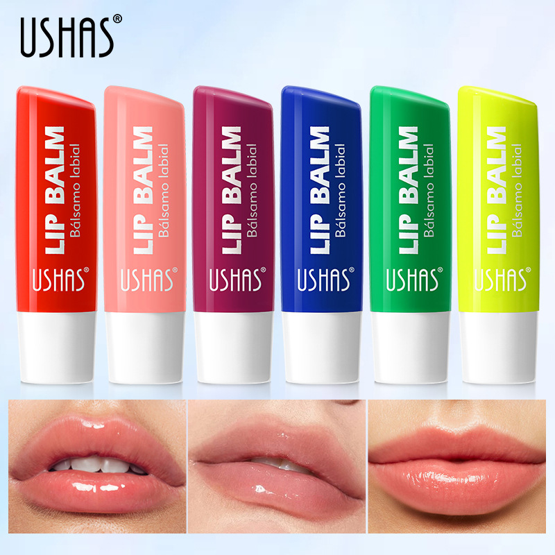 Bálsamo labial de venta caliente transfronterizo de USHAS Bálsamo labial en caja Hidratante e hidratante para reducir las líneas de los labios Mascarilla de labios explosiva image 3