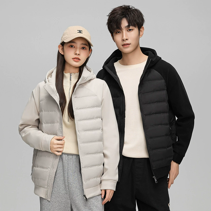 Зимняя прямая трансляция трансграничного тонкого пуховика на открытом воздухе