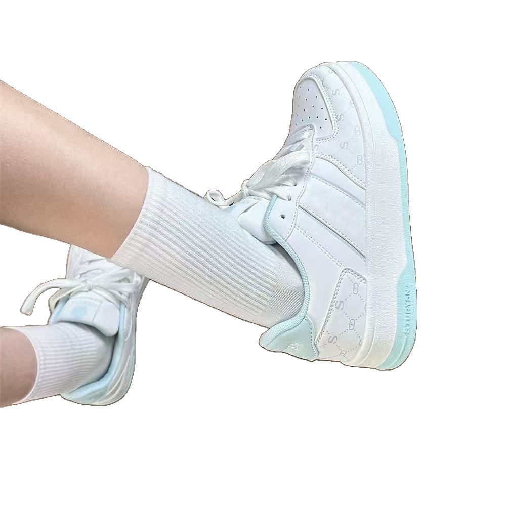 Estilo universitario estilo coreano plataforma rosa zapatillas de deporte femenino ins primavera 2025 nuevos zapatos blancos deportivos y de ocio