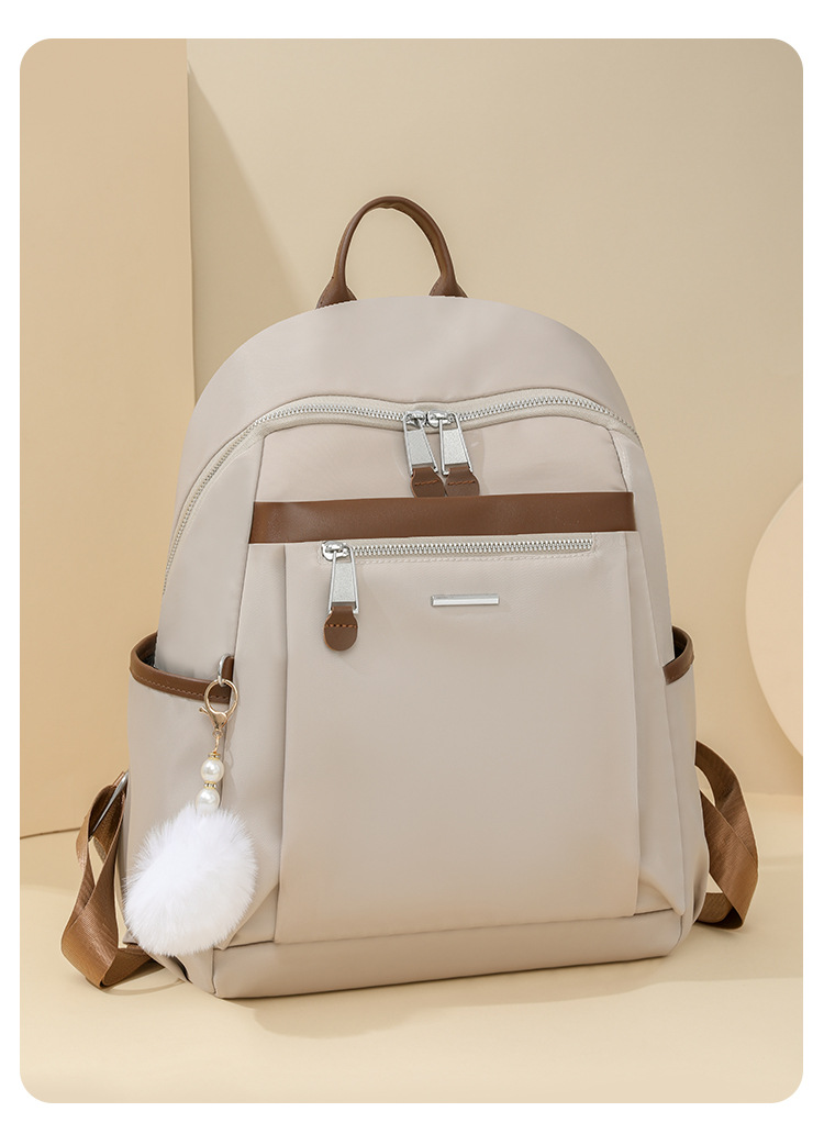 Sewing Thread Fashion Element Waterproof Color Block Casual Women's Backpack