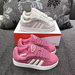 2025 New Pitaya Girl Powder Bread Student Shoes Children's Casual All-match Board Shoes Breathable Fashionable sneaker