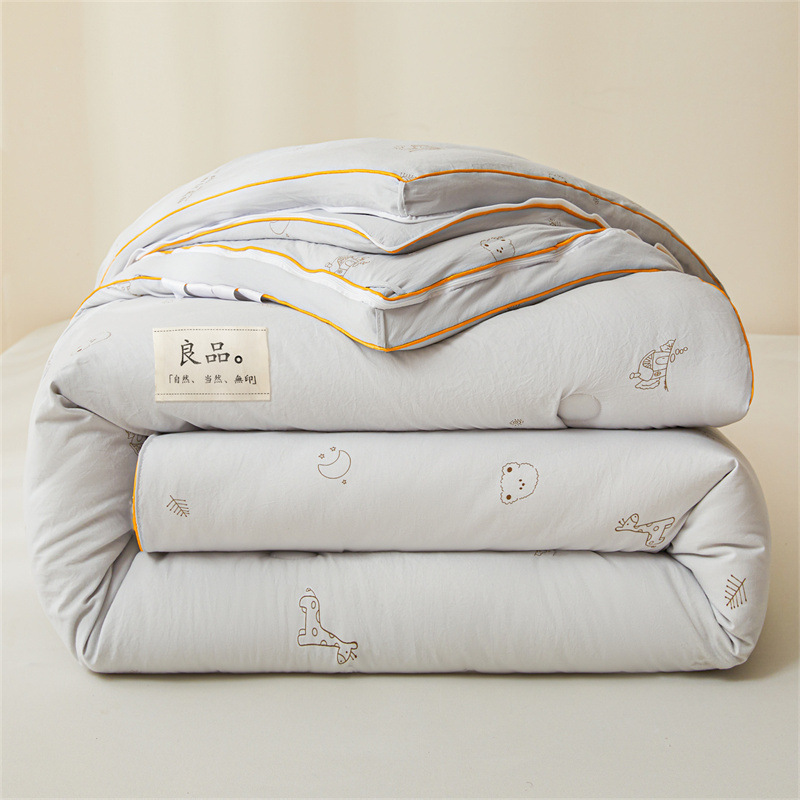 Edredón de fibra de soja y algodón lavado, edredón para todas las estaciones, lavable a máquina, edredón de primavera y otoño, núcleo de edredón grueso y cálido para otoño e invierno, invierno.