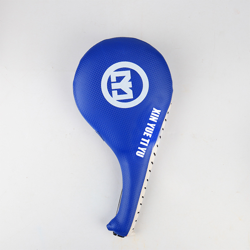 Adulto de doble hoja lateral kick Foot target taekwondo equipo de protección para niños Hall Sanda entrenamiento pierna de pollo objetivo de sonido objetivo de pie logotipo impreso