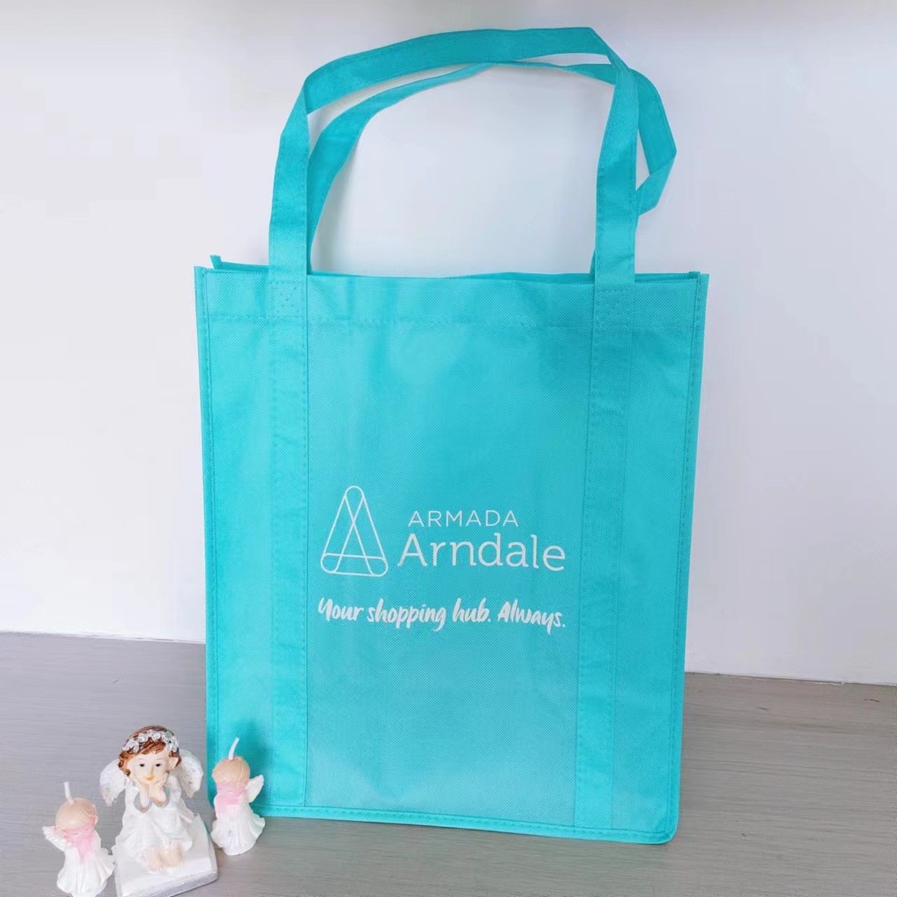 Foreign trade export reinforcement handbag non-woven hand-held fork bag printable LOGO