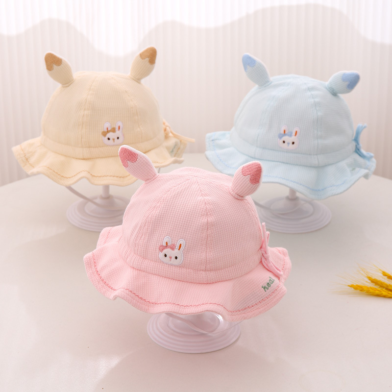 Sombreros para bebés primavera y otoño para niños y niñas viajan sombrero de pescador de sombrero de sombra lindo bebé caliente a prueba de viento sombrero de puerta de salmuera