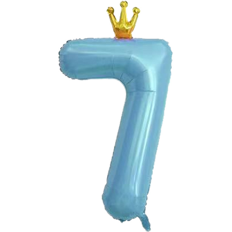 Amazon nuevo globo digital de corona de una pieza de 40 pulgadas decoración de fiesta de cumpleaños globo digital grande