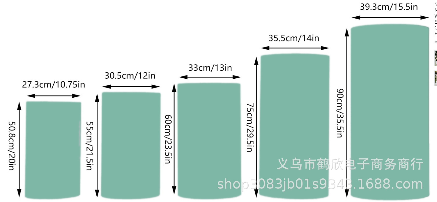 Venta caliente transfronteriza engrosada cubierta de la columna cubierta de la Mesa del cilindro decoración del partido cubierta de la tabla de tela elástica patrón imprimible