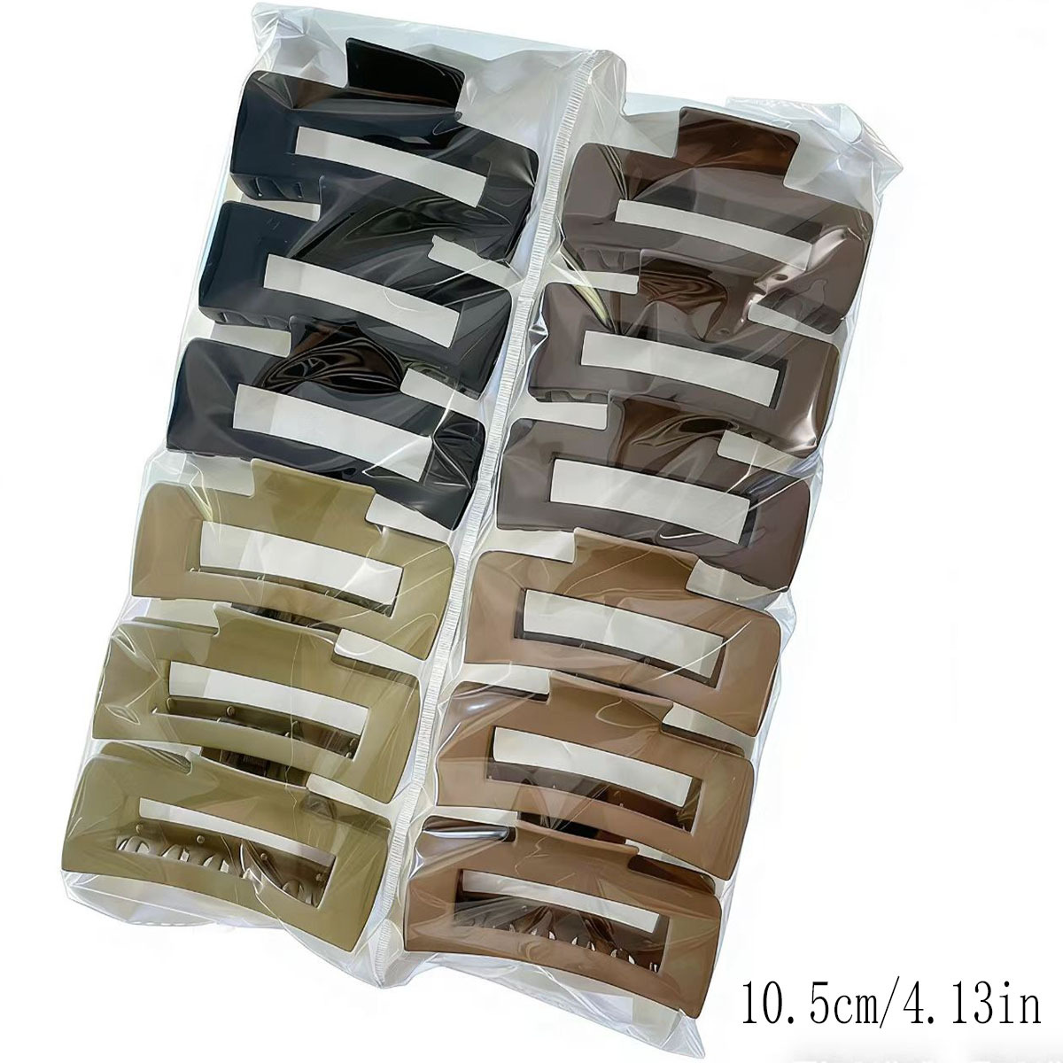 Women's Cross-Border Rubber Paint Large Grip Hair Clip High Volume Back of Head Bun Hair Shark Clip Two Yuan Clearance Hair Accessory Set