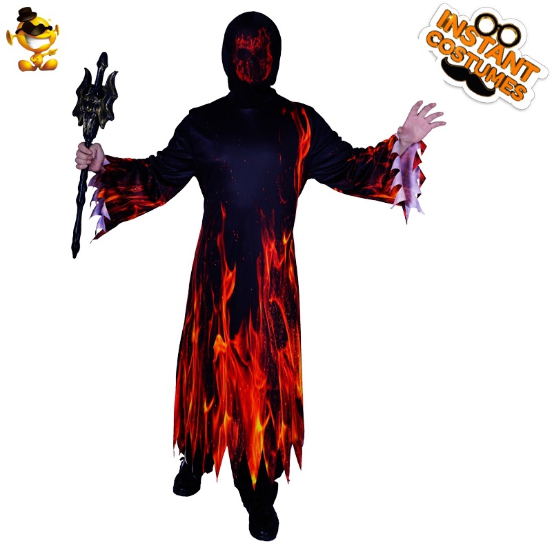 Grande de los hombres de fuego Dios traje de Halloween carnaval Cosplay traje vestido de lujo bola fuego Dios traje image 7