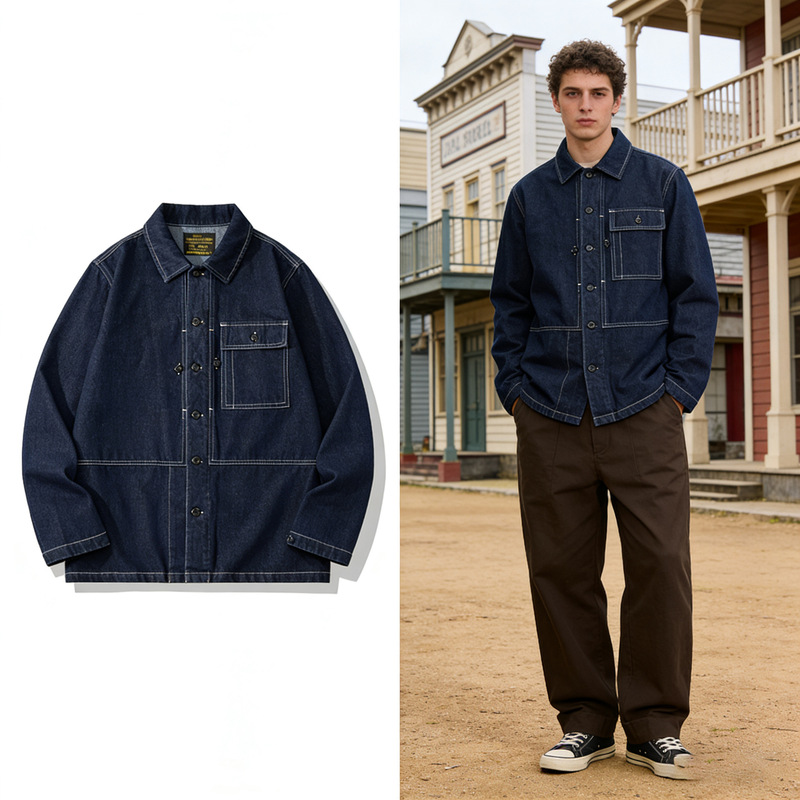 Special Batch Okonkwo Moleskin Heavy P44 Navy Combat Suit P-44 Work Jacket