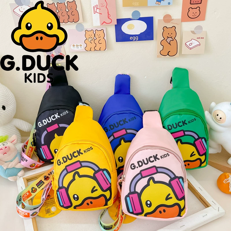 B.Duck, детская сумка, модная мультяшная плечовая сумка, держатель карт, грудная сумка для детского сада, рюкзак, школьная сумка