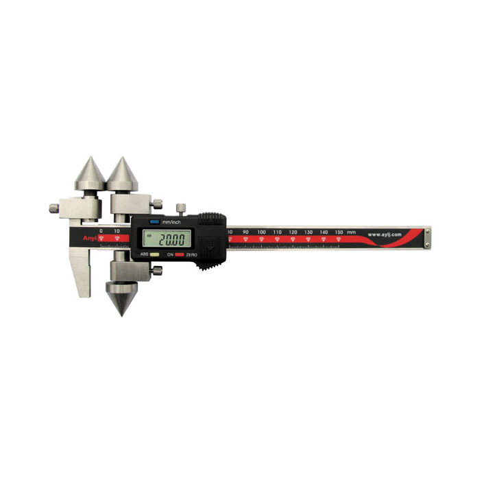 数显中心距中心线边心距卡尺 锥形尖头量爪20mm 测量范围0-600mm
