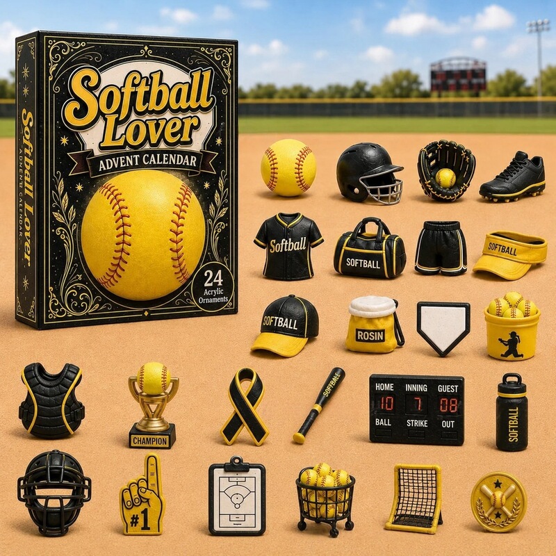 Cross-border new product: Softball Lover Advent Calendar Cross-border new product: Softball Lover Advent Calendar