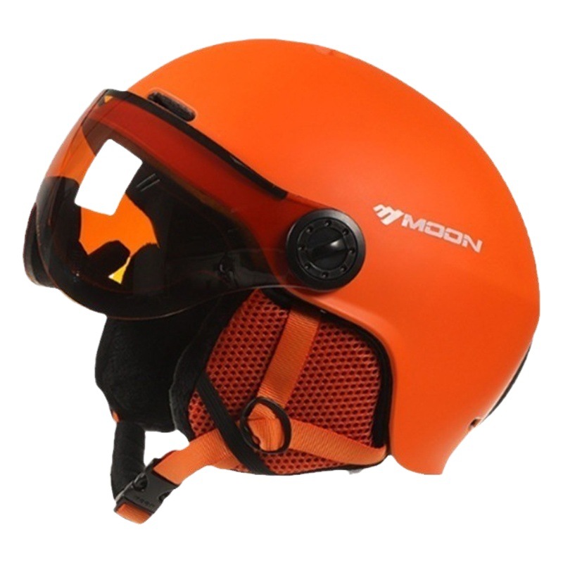 Casco de snowboard de luna casco de seguridad de comercio electrónico transfronterizo casco de nieve profesional de protección integrada para hombres y mujeres