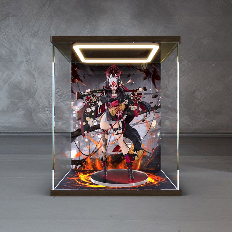 适用NEONMAX 蔚蓝档案 狐坂若藻 斋藤千和回型灯亚克力防尘展示盒