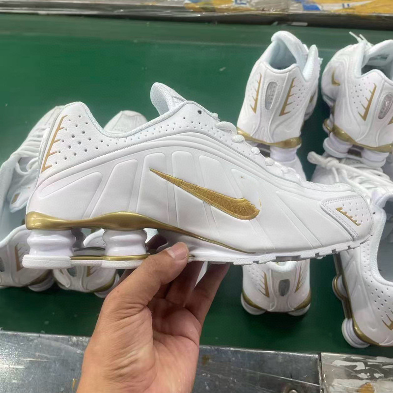 纯原Shox R4气柱弹簧蓝黑银子弹百搭防滑缓震透气休闲运动跑步鞋|undefined