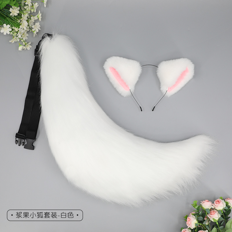 Felpa Lolita zorro oído diadema simulación bestia oído bestia cola cómico exposición Cosplay decorativo zorro oído accesorios para el cabello cola
