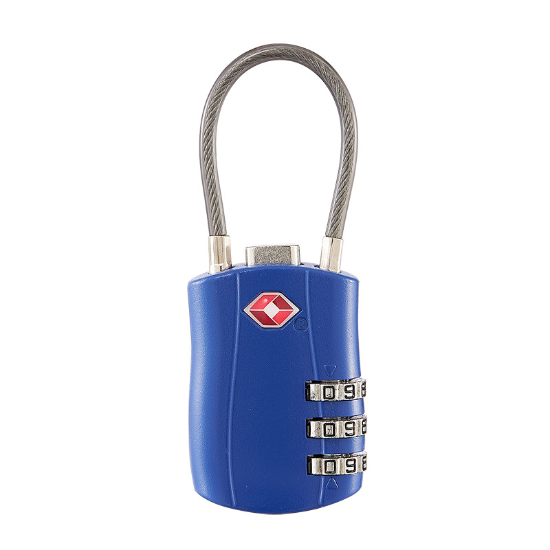 TSA暗証番号ロック全金属ロック付きリュックサックキャビネットソフトワイヤーロック旅行ケースロックTSA暗証番号税関ロック