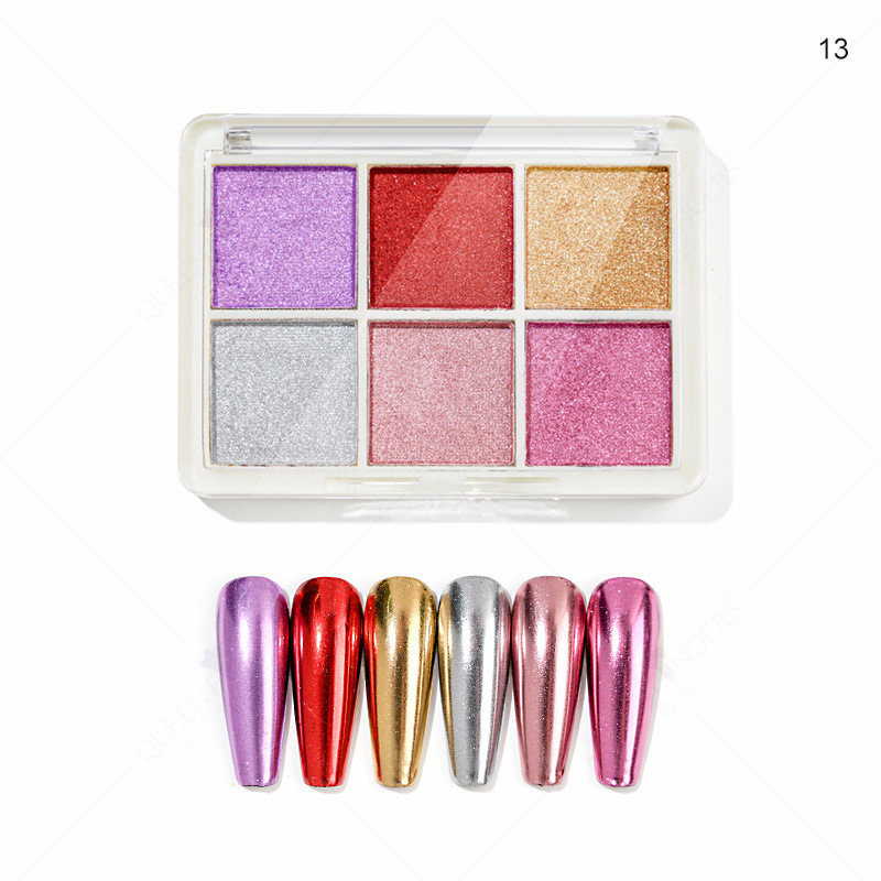 Polvo mágico de espejo, polvo de brillo plateado aurora, polvo de luz de luna, polvo mágico sólido de espejo, polvo de espejo, polvo camaleón, polvo de sombra de ojos, polvo aurora