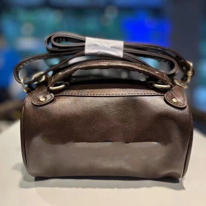 2024 New Adidas Trefoil Retro Pillow Bag Cylinder Bag Single Shoulder Crossbody Handbag for Men and Women in Brown and Black