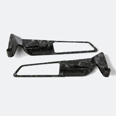 Motorcycle Modified Rearview Mirror Small Motorcycle rearview mirror - fixed-wing-rearview-mirror-forging-pattern-small-white-mirror