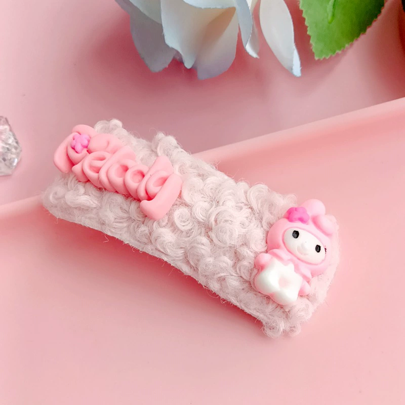 Новая продукция заколка для волос Sanrio, украшения для волос, заколка, девочка сердце мягкие украшения для волос девочки Kuromi имитация зайчика украшение с боку