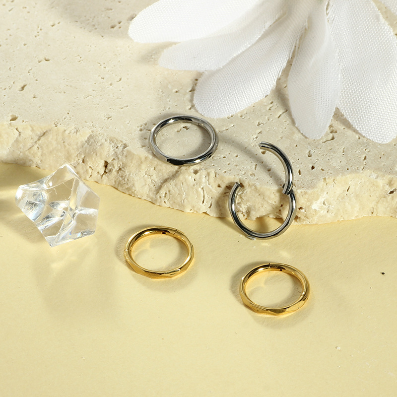 G23 Titanium Rhombus Unisex Nose Ring Earring Lip Ring Piercing Jewelry - Sold Individually detail image 5