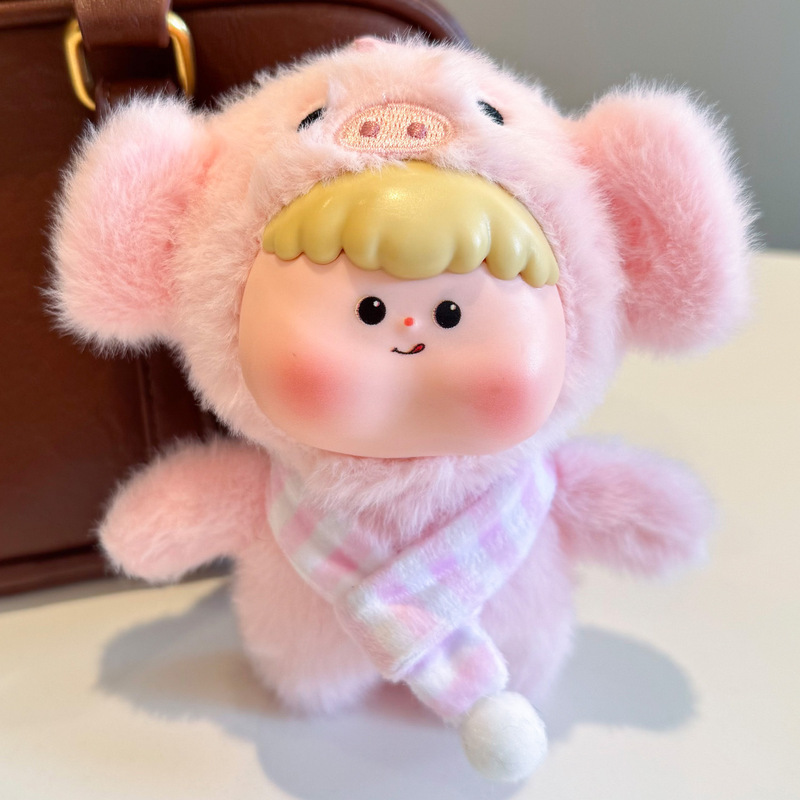 DUDU 動物園シリーズ人形かわいいビニール女装人形ペンダントぬいぐるみランドセルペンダントキーホルダー|undefined