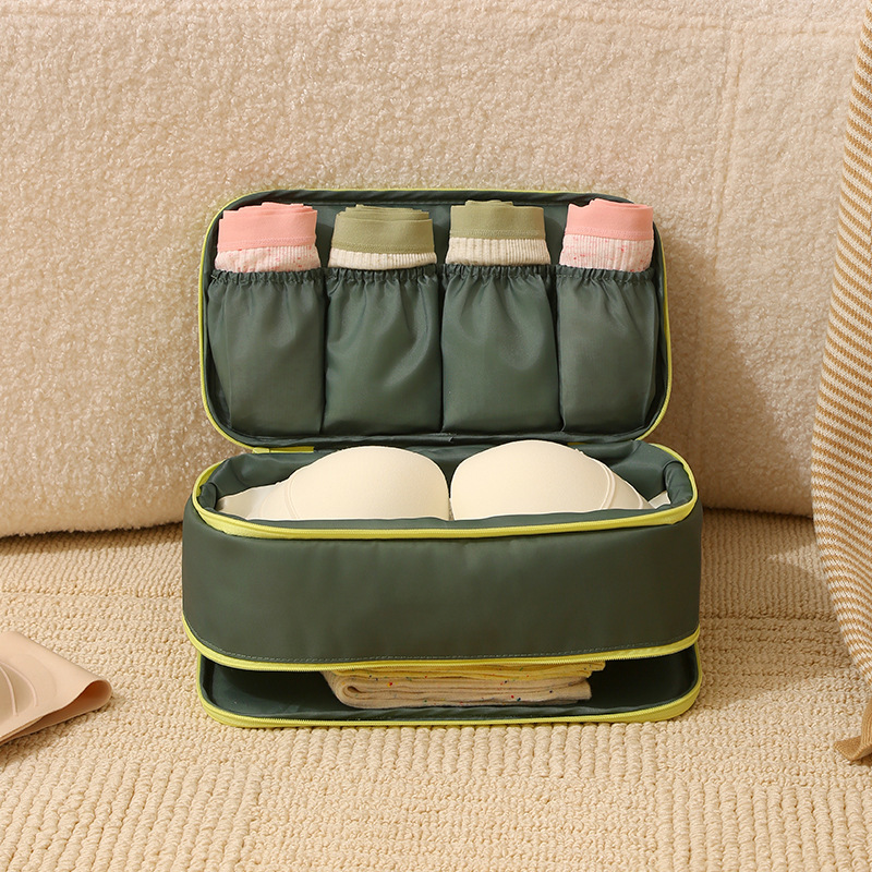 Bolsa de almacenamiento de ropa interior de gran capacidad de dopamina Bolsa de almacenamiento de viaje Bolsa de almacenamiento de calcetines tres en uno multifuncional para celebridades de Internet