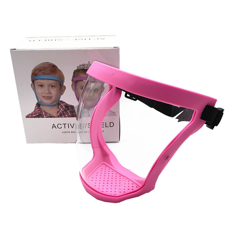 Children's face mask for protection, anti-fog, anti-UV, high-definition children's face mask with full edge protection goggles, protective face mask