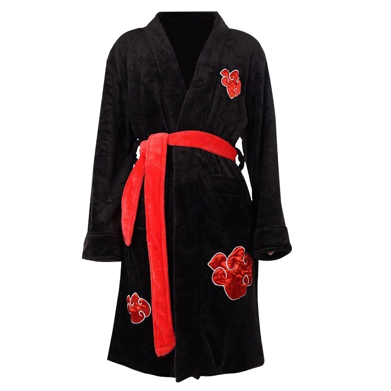 Naruto, flannel velvet long bathrobe, cosplay, increased thickness