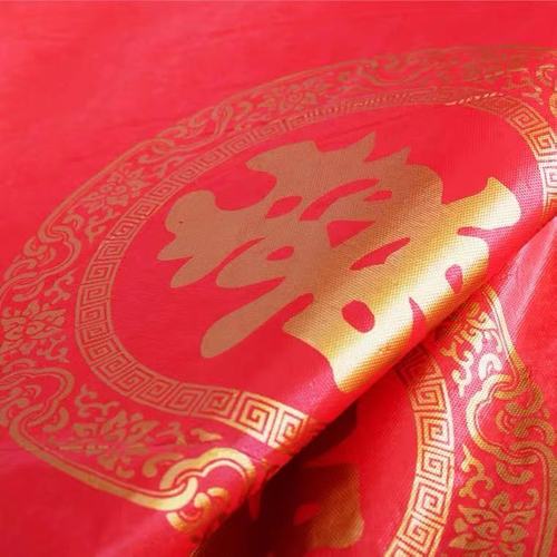 Disposable tablecloth plastic thickened tablecloth wedding banquet wedding word printing household round rectangular tablecloth