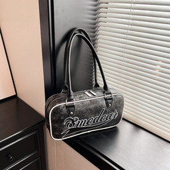 秋冬時尚大容量包包女士2023新款復古高級感字母小方包通勤單肩包