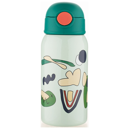 Children's thermos cup 316 food grade stainless steel girls and boys high-looking and cute student straw cups wholesale