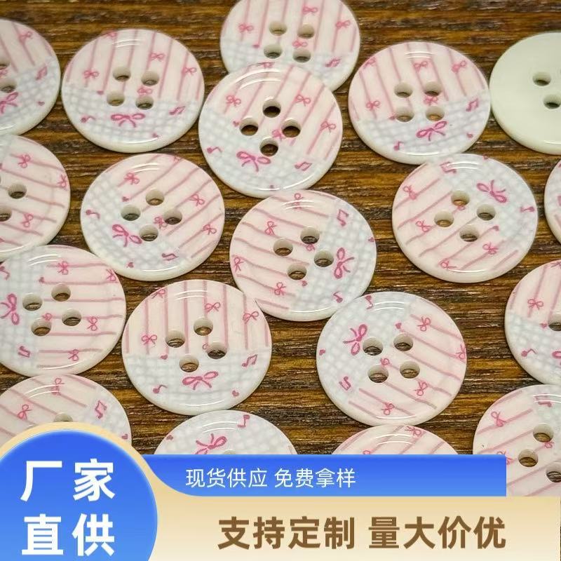 Pink Bow Cartoon Buttons DIY Handmade Materials Clothing Shoes and Socks Buttons Accessories Clogs Matchinging Batch Decoration