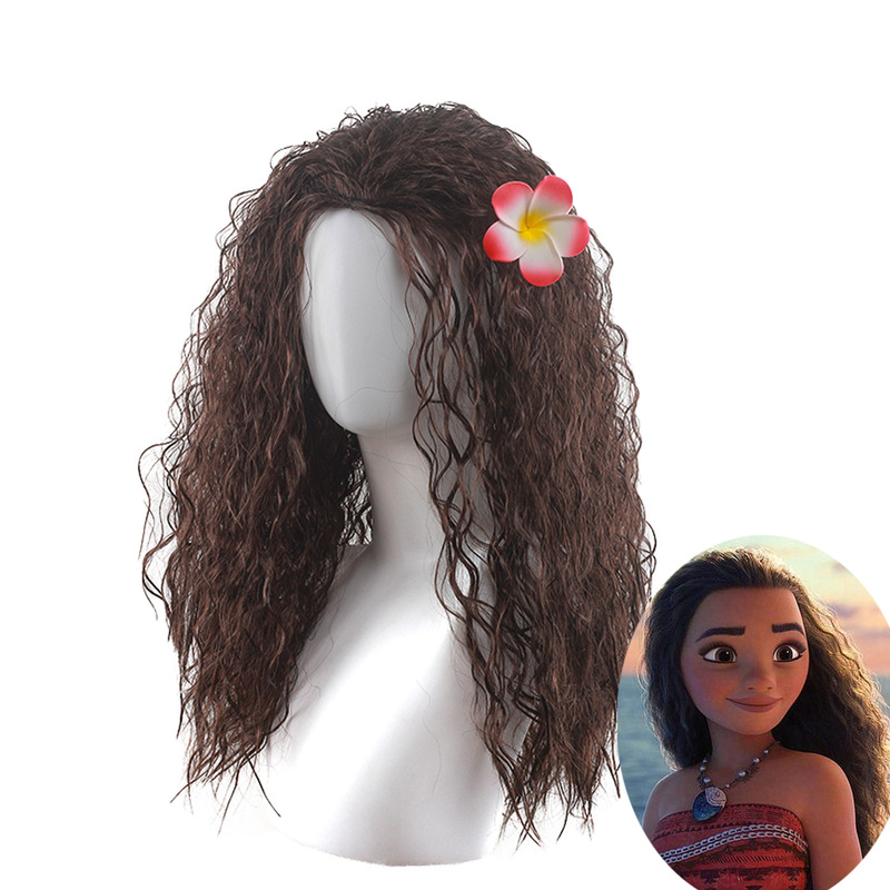 Foreign trade explosions moana moana wig moana princess wig with cosplay wig Foreign trade explosions moana moana wig moana princess wig with cosplay wig