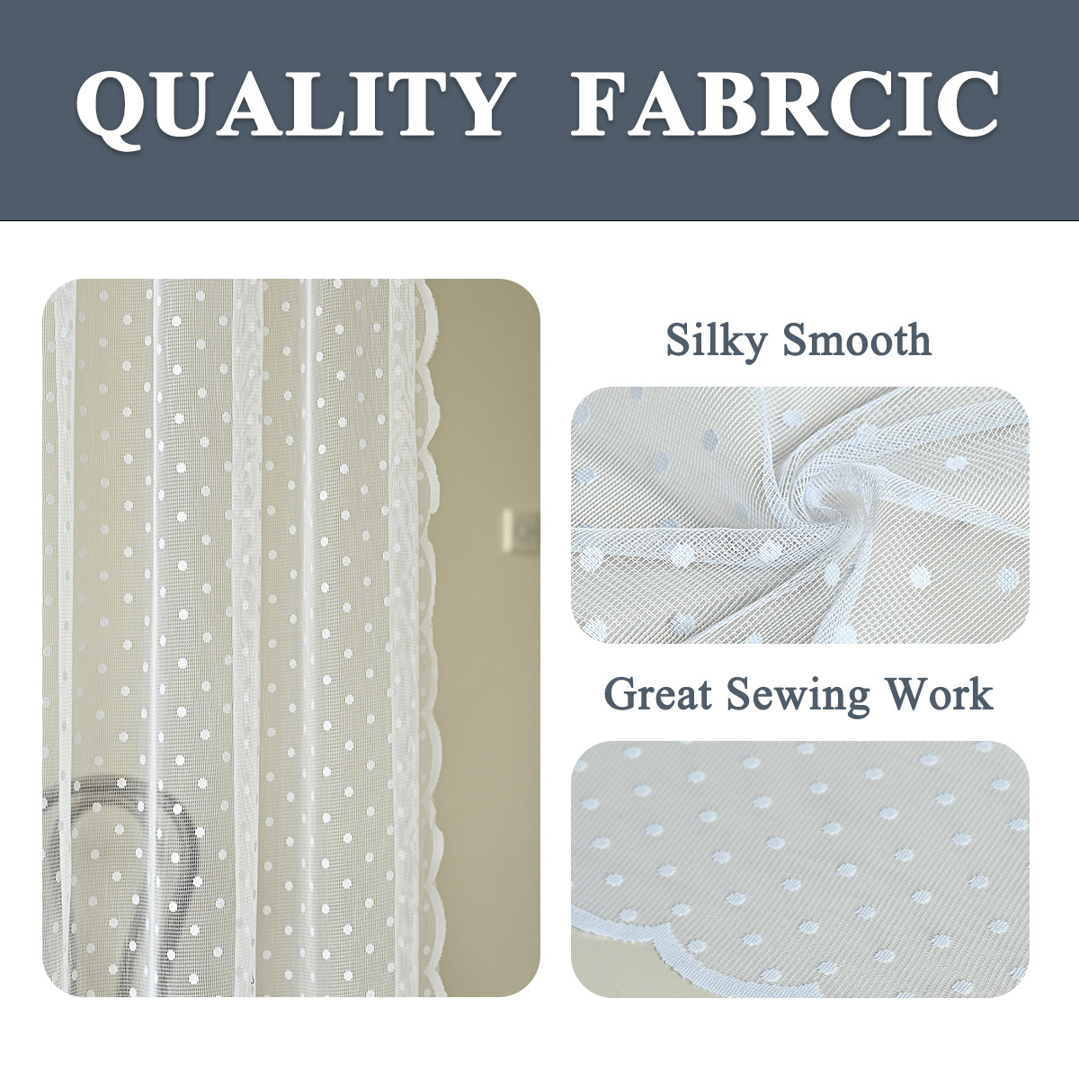 Nuevo tipo transfronterizo de malla de punto, malla de ventana, color sólido blanco, malla de encaje por urdimbre, malla de ventana, TEMU Spot