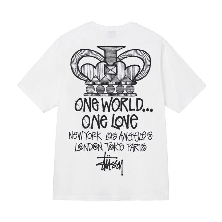 stusy スタッシー 2025年新作 8 男女兼用 半袖Tシャツ 夏 ブラック ホワイト メンズTシャツ ゆったり 230g|undefined
