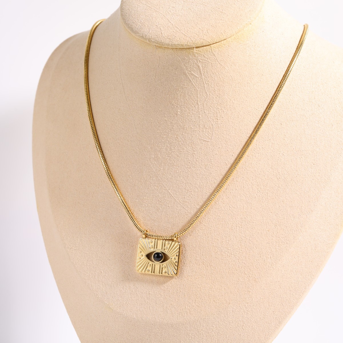 Fashion Square Eye Titanium Steel Necklace Hollow Out Stainless Steel Necklaces