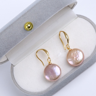 Freshwater pearl earrings wholesale button pearl baroque pearl earrings tide earrings autumn and winter sense female earrings