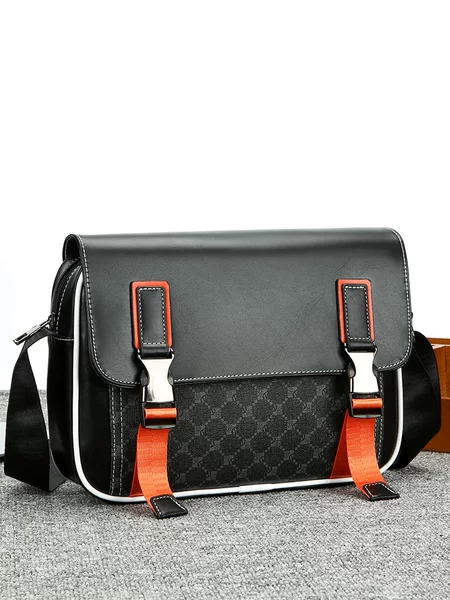 New Checkerboard Men's Multifunctional Shoulder Bag Korean Style Fashionable Waterproof Large Capacity Work Commuter Backpack