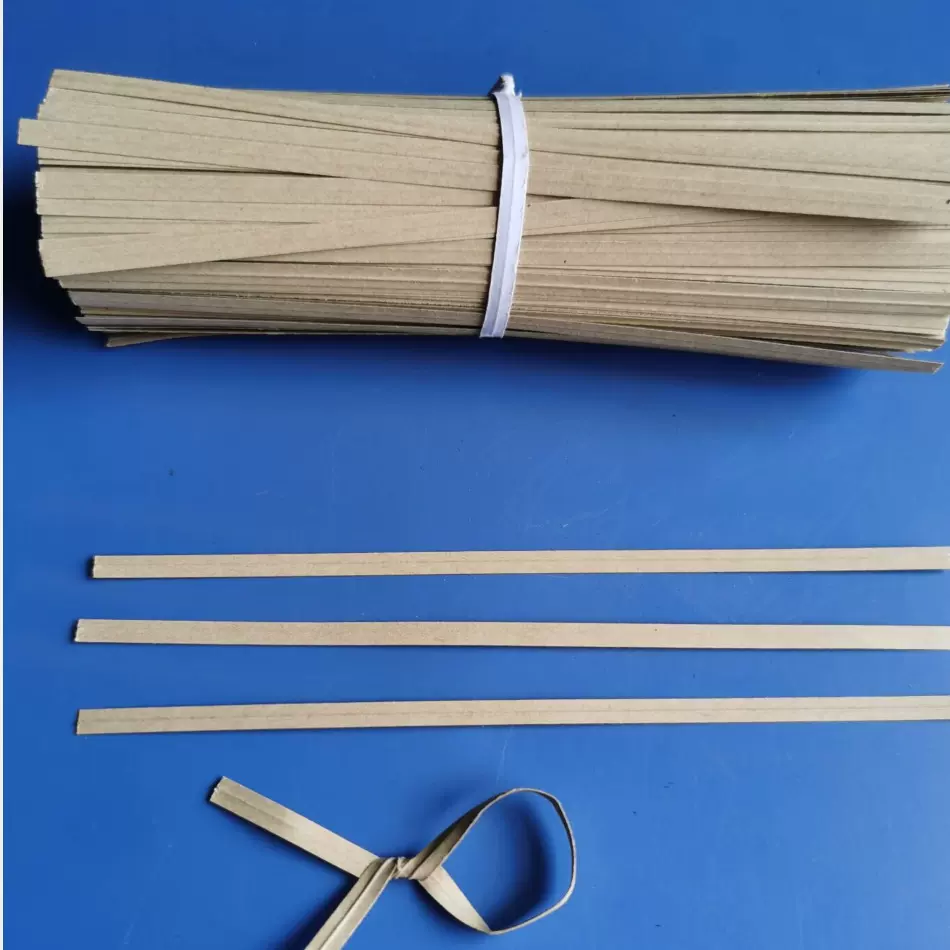 牛皮纸扎带 纯白包纸扎芯扁线 食品烘焙礼品蛋糕花束封口捆扎绳