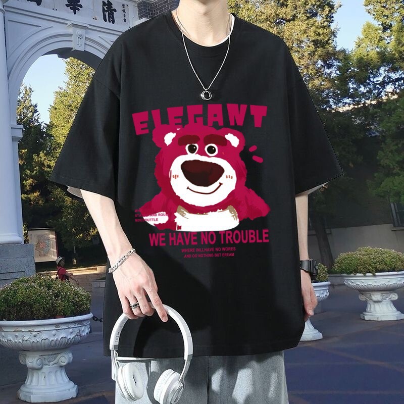 Summer Hong Kong Style Ice Silk Short-Sleeved T-Shirt for Men 2026 New Trendy Fashion Versatile Round Neck Top Couple T-Shirt Summer Hong Kong Style Ice Silk Short-Sleeved T-Shirt for Men 2026 New Trendy Fashion Versatile Round Neck Top Couple T-Shirt