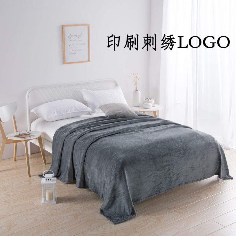 Cross-border Flannel Blanket Custom Air-conditioning Blanket Dormitory Office Nap Blanket Single Double Coral Fleece Blanket