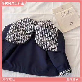 儿童外套2025秋款男女童老花潮牌时尚夹克衫宝宝春秋季连帽冲潮流