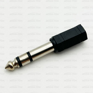 Dual Channel 6.5 Male to 3.5 female adapter 6.35mm to 3.5mm headphone microphone audio adapter plastic