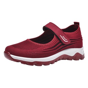 Middle-aged and elderly walking shoes female mother shoes old Beijing cloth shoes non-slip soft bottom milk shoes single shoes casual sneaker