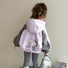 女童卡通外套2025年秋季新款韩国洋气夹克网红童装大衣一件代发潮