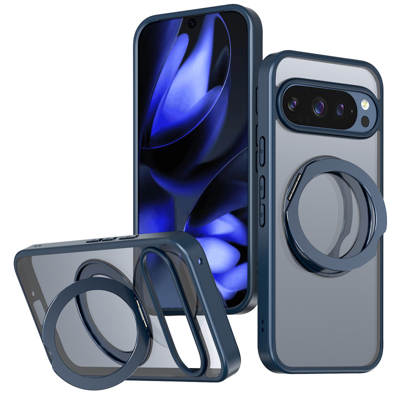 Suitable for Google Pixel 11Proxl Mobile Phone Case 10Pro Magnetic Rotating Stand Frosted Transparent 9A Protective Case Suitable for Google Pixel 11Proxl Mobile Phone Case 10Pro Magnetic Rotating Stand Frosted Transparent 9A Protective Case
